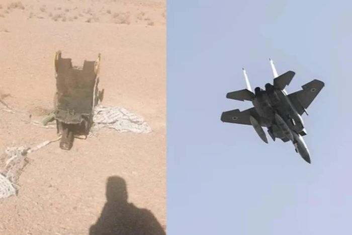  Một tiêm kích F-15E của Mỹ bị bắn rơi ở Iran hôm 3/4 Ảnh: X. 