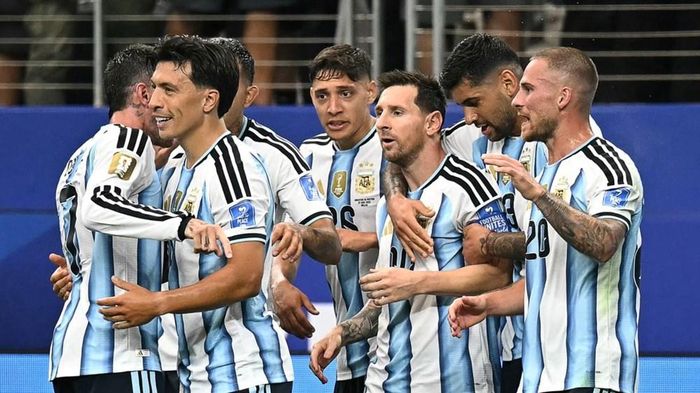 Niềm vui của các cầu thủ Argentina
