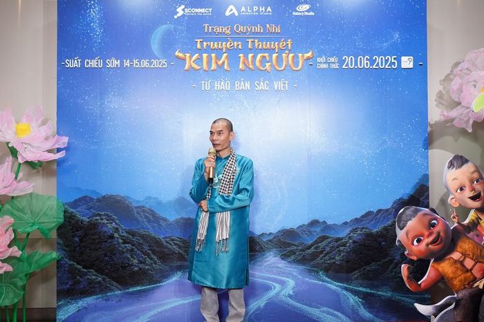 Đạo diễn Trịnh Lâm Tùng tại buổi ra mắt phim "Trạng Quỳnh nhí - Truyền thuyết Kim ngưu"