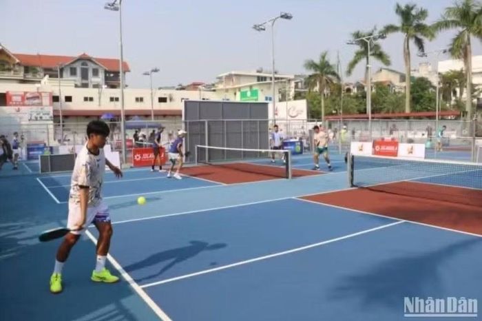 Vận động viên thi đấu tại Giải vô địch Pickleball các Câu lạc bộ quốc gia. (Ảnh minh họa: MAI TÚ)