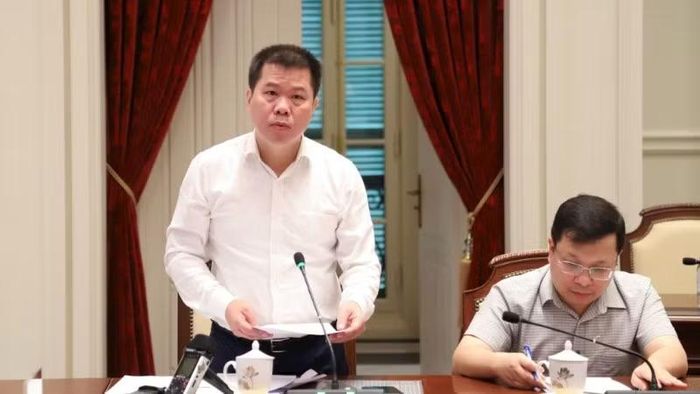 Đại diện Tòa án nhân dân tối cao tại cuộc họp báo.