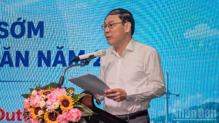 Thứ trưởng Nông nghiệp và Môi trường Lê Công Thành phát biểu tại hội nghị.