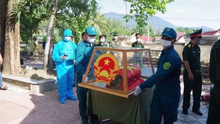 Khu vực xác minh danh tính liệt sĩ.