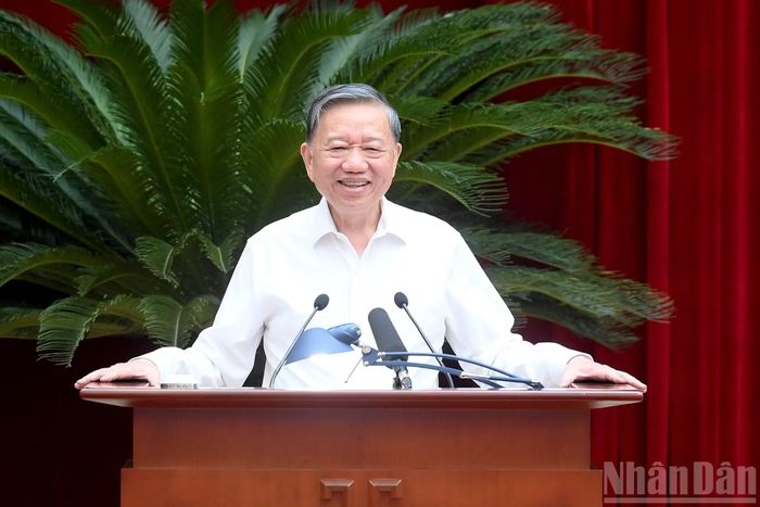 Tổng Bí thư, Chủ tịch nước Tô Lâm phát biểu tại cuộc gặp mặt cán bộ quy hoạch diện Bộ Chính trị quản lý.