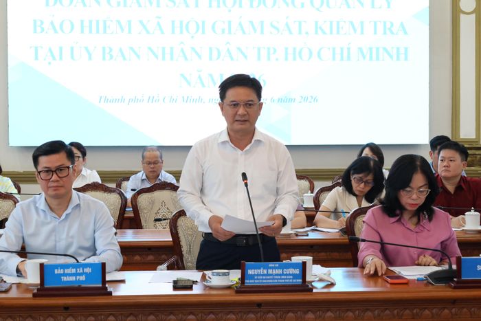  Phó Chủ tịch UBND TPHCM Nguyễn Mạnh Cường phát biểu tại buổi làm việc 