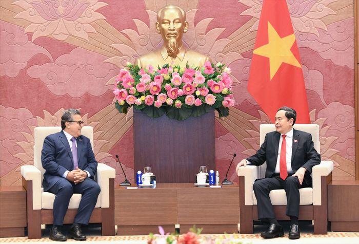  Quang cảnh buổi tiếp. Ảnh: VIẾT CHUNG 