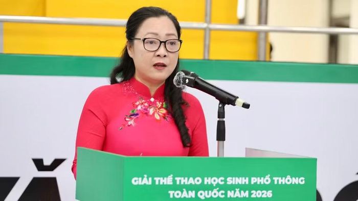 Thứ trưởng Bộ GD&ĐT Nguyễn Thị Quyên Thanh phát biểu khai mạc.