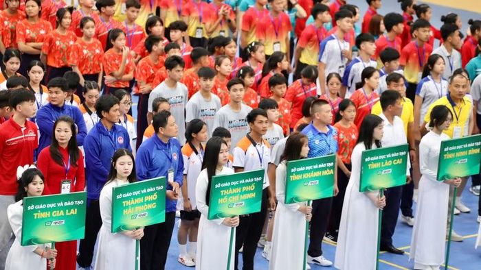 Các đoàn tham gia thi đấu tại Giải Thể thao học sinh phổ thông toàn quốc 2026.
