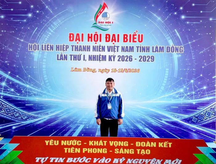 Anh Lưu Lập Đức - Phó Chủ nhiệm Mạng lưới Lương Định Của Trung ương Đoàn, Ủy viên Hội LHTN Việt Nam tỉnh Lâm Đồng.