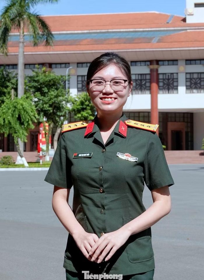 Thượng úy QNCN Đinh Thị Ngọc Thảo. Ảnh: Nguyễn Minh
