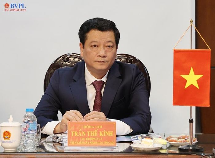  Đồng chí Trần Thế Kính, Vụ trưởng Vụ 9, VKSND tối cao chủ trì, phát biểu tại buổi Tọa đàm.