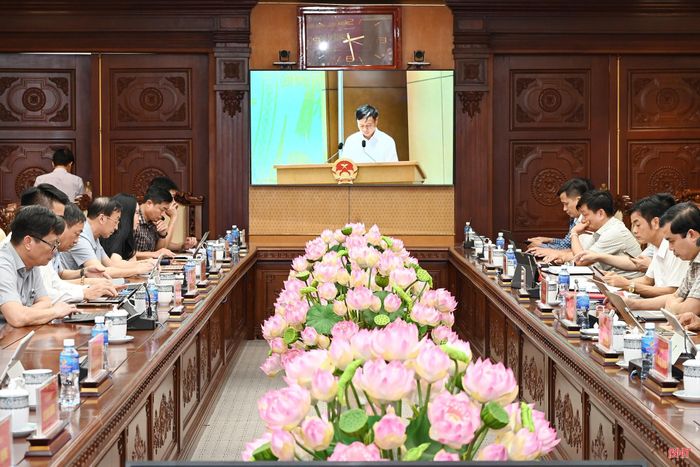 Đại biểu tham dự tại điểm cầu Hà Tĩnh.