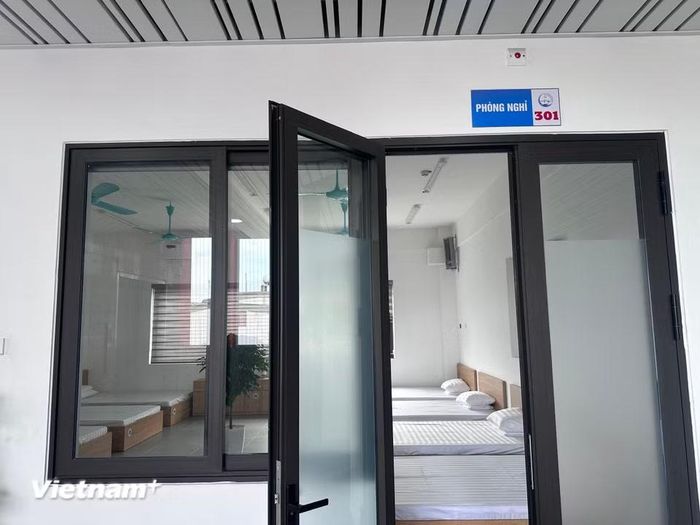 Khu vực phòng nghỉ. (Ảnh: Thùy Giang/Vietnam+)