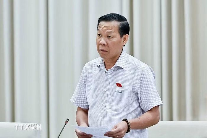 Chủ nhiệm Ủy ban Kinh tế và Tài chính của Quốc hội Phan Văn Mãi phát biểu. (Ảnh: Doãn Tấn/TTXVN)