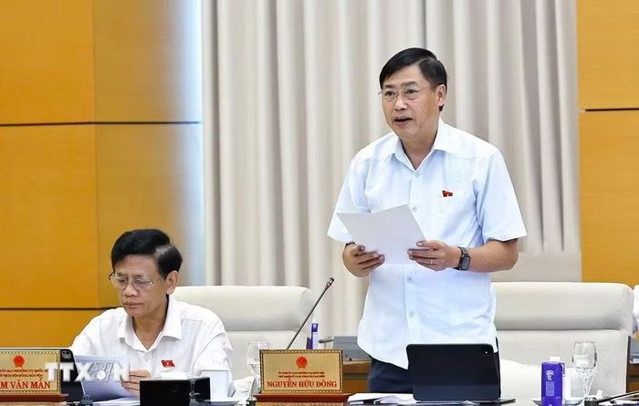 Chủ nhiệm Ủy ban Công tác đại biểu của Quốc hội Nguyễn Hữu Đông phát biểu. (Ảnh: Doãn Tấn/TTXVN)