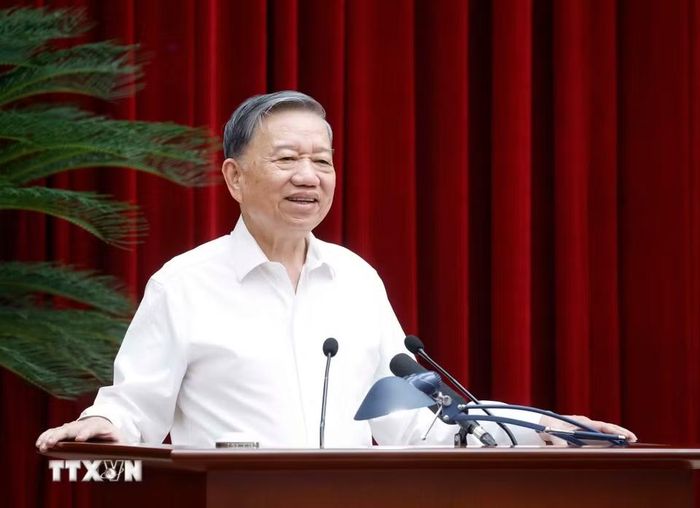 Tổng Bí thư, Chủ tịch nước Tô Lâm phát biểu. (Ảnh: Thống Nhất/TTXVN)