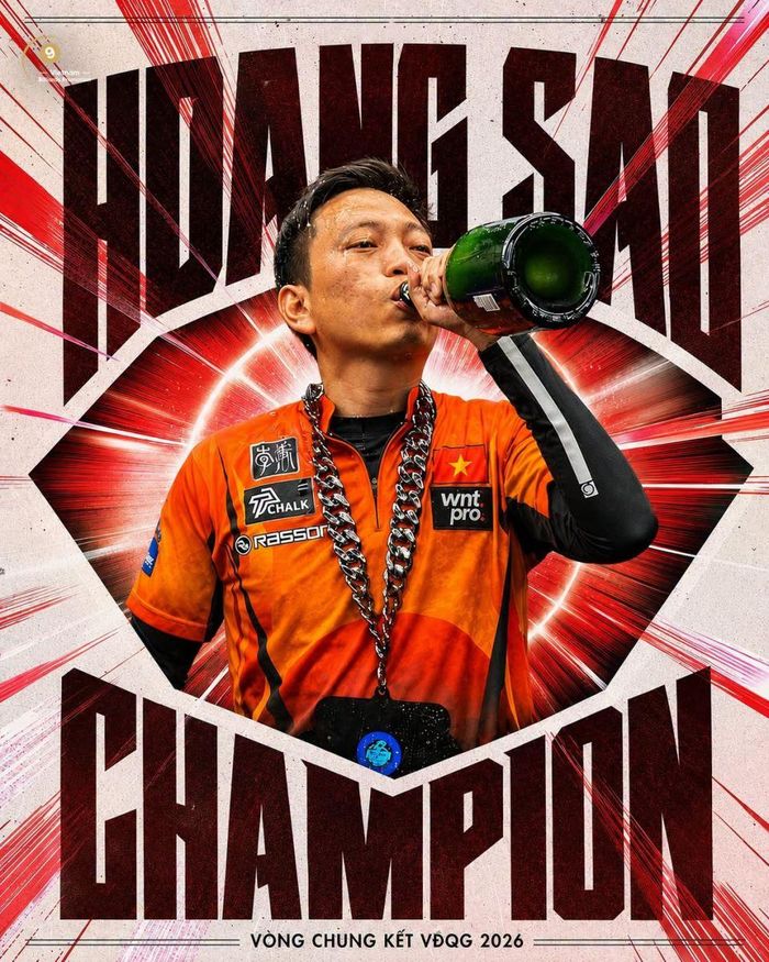Hoàng Sao có được danh hiệu vô địch Quốc gia lần thứ 7. Ảnh: Vietnam Billiards Promotion