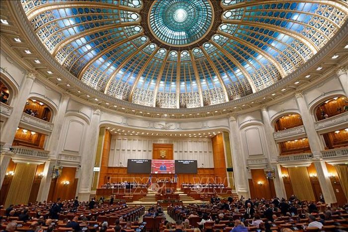 Quang cảnh phiên họp Quốc hội Romania tại Bucharest, ngày 22/6/2026. Ảnh: THX/TTXVN