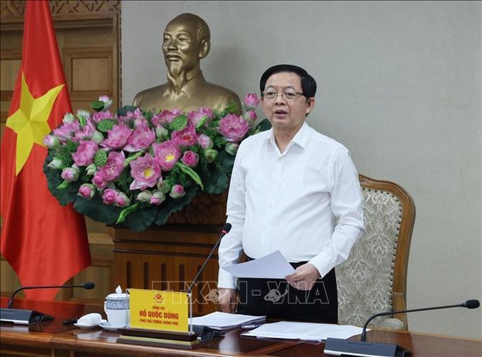 Phó Thủ tướng Hồ Quốc Dũng chủ trì họp về Đề án phát triển hệ thống các trung tâm nghiên cứu, thử nghiệm, các phòng thí nghiệm trọng điểm quốc gia, tập trung cho công nghệ chiến lược. Ảnh: Lâm Khánh/TTXVN.