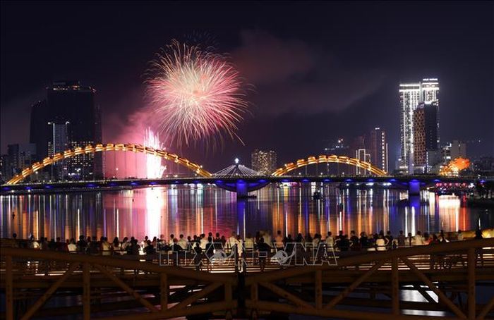 Màn trình diễn pháo hoa của đội Đức tại Lễ hội Pháo hoa Quốc tế Đà Nẵng 2026.