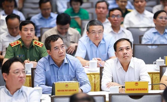 Các đại biểu tham dự Phiên họp chuyên đề về thúc đẩy phát triển khoa học, công nghệ, đổi mới sáng tạo. Ảnh: Dương Giang/TTXVN