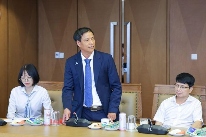 Tân Trưởng Ban Thăm dò Khai thác dầu khí Nguyễn Văn Khương phát biểu nhận nhiệm vụ. Ảnh: Bích Hồng/Bnews/vnanet.vn
