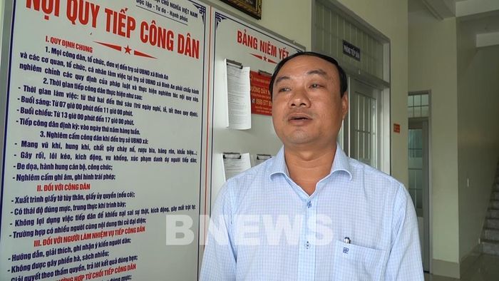 Ông Huỳnh Thanh Sơn, Phó Chủ tịch UBND xã Bình An. Ảnh: Văn Sĩ-TTXVN