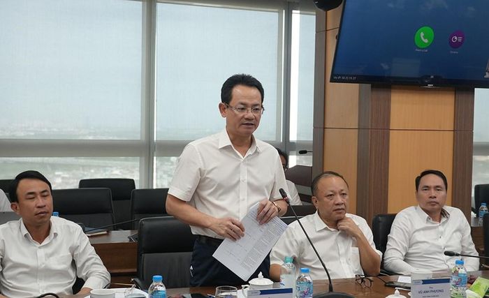 Ông Nguyễn Đức Thiện - Tổng giám đốc EVNNPC phát biểu tại buổi làm việc. Ảnh: EVNNPT