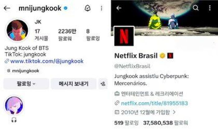 Netflix Brazil nhanh chóng hưởng ứng sau khi Jung Kook đổi ảnh đại diện (Nguồn: Koreaboo)