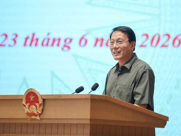 Đại tướng Lương Tam Quang, Ủy viên Bộ Chính trị, Bộ trưởng Bộ Công an phát biểu - Ảnh: VGP/Nhật Bắc