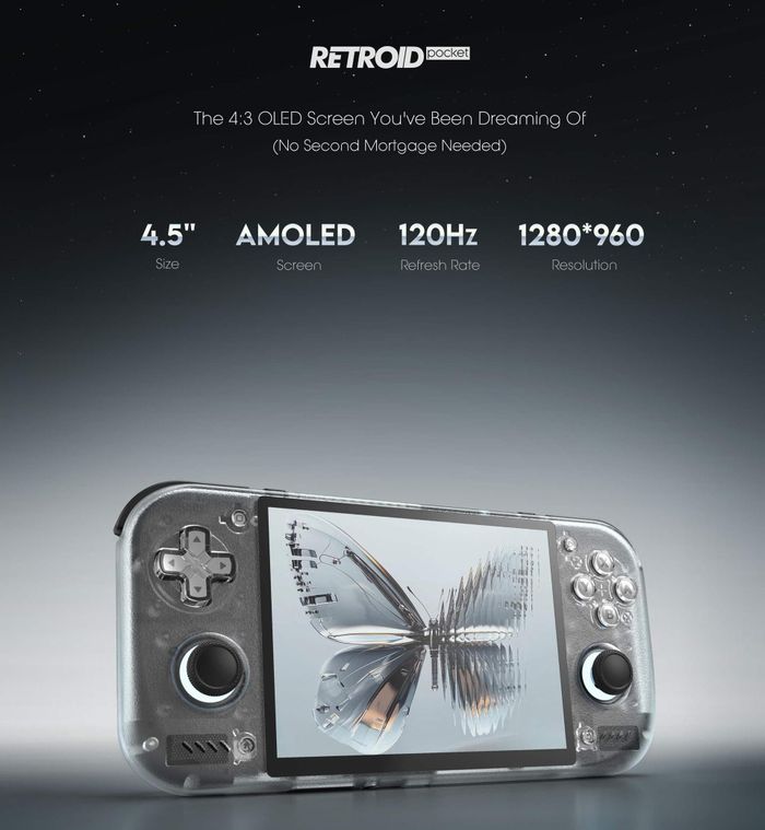 Retroid Pocket Nova sẽ sở hữu màn hình AMOLED 120Hz.