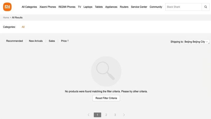 Toàn bộ sản phẩm Black Shark đã bốc hơi khỏi các nền tảng thương mại của Xiaomi