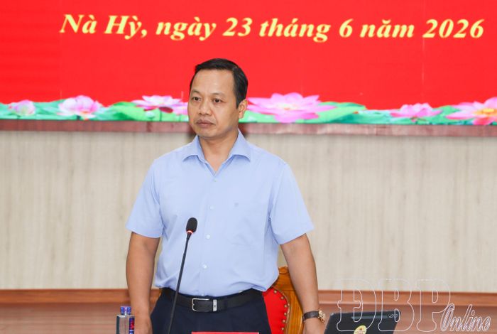 Bí thư Tỉnh ủy Trần Tiến Dũng phát biểu kết luận buổi làm việc.