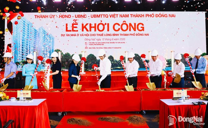 Thành phố Đồng Nai tổ chức lễ khởi công dự án nhà ở xã hội cho thuê đầu tiên của thành phố và cả nước vào ngày 12-6. Ảnh: Công Nghĩa