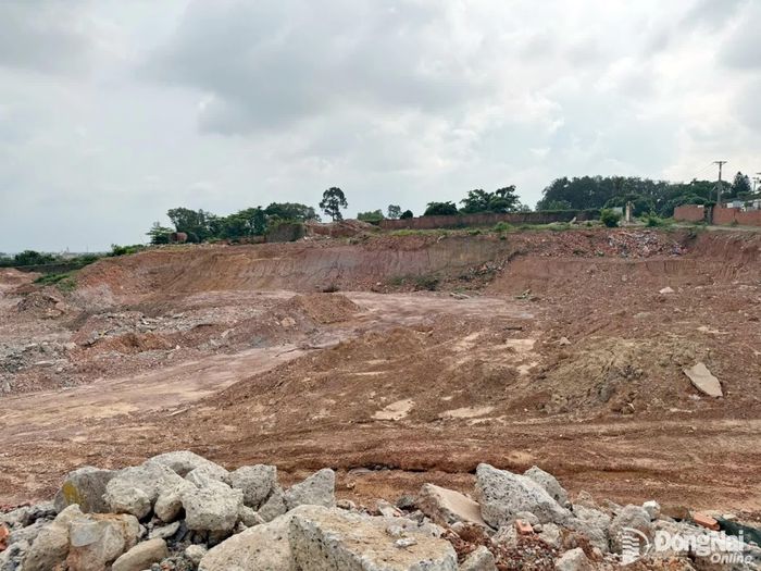 Những hố sâu tại Khu công nghiệp Biên Hòa 1 có dấu hiệu khai thác khoáng sản (đất) trái phép. Ảnh: Biên Hùng