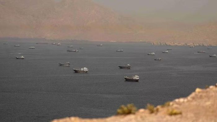 Eo biển Hormuz nhìn từ Musandam. Ảnh: Reuters