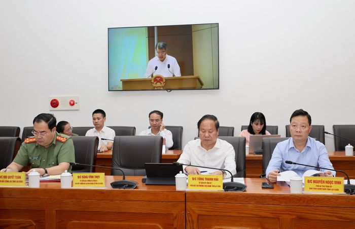 Đại biểu dự phiên họp tại điểm cầu tỉnh Lai Châu. 