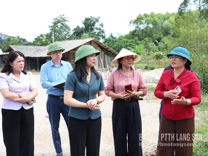 Lãnh đạo Sở Nông nghiệp và Môi trường báo cáo một số nội dung liên quan đến tình hình sạt lở tại thôn Khau Luông