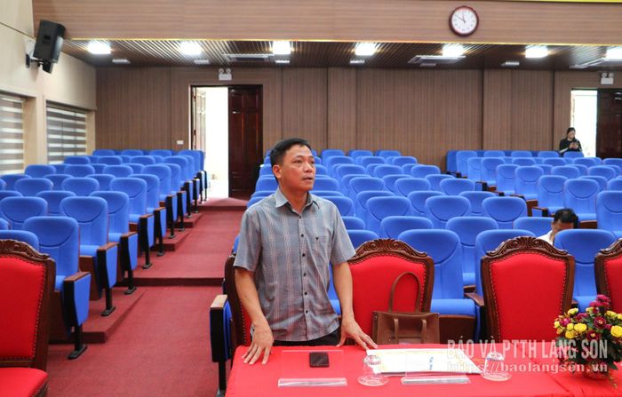 Lãnh đạo Ban Tuyên giáo và Dân vận Tỉnh ủy phát biểu tại chương trình tổng duyệt