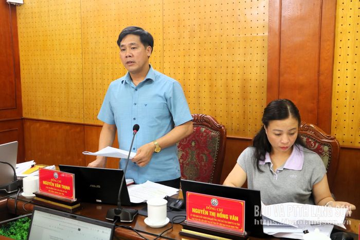 Lãnh đạo Ban Văn hóa - Xã hội HĐND tỉnh phát biểu ý kiến tại cuộc họp 