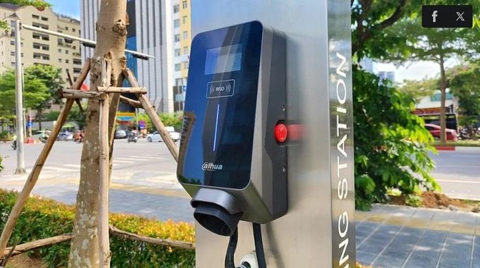 Trạm sạc xe điện.