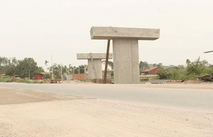 Khu vực thi công cầu đường sắt Cẩm Lý (tỉnh Bắc Ninh). Ảnh: Linh Ngọc