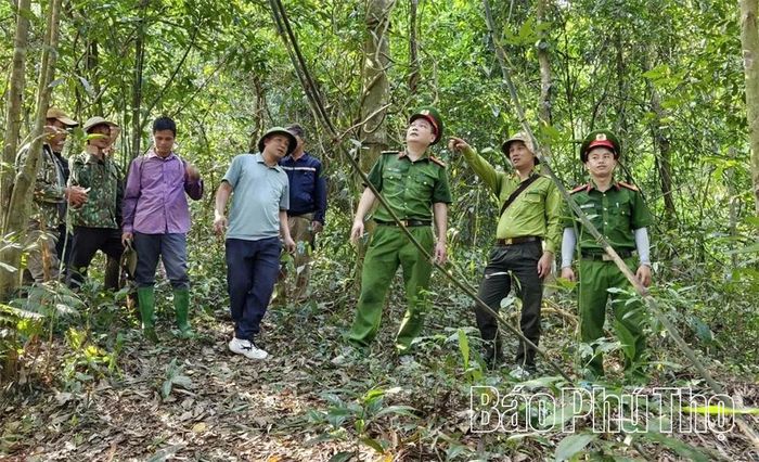 Lực lượng Công an, Kiểm Lâm cùng quần chúng nhân dân phối hợp tuần tra, bảo vệ rừng và phòng, chống cháy rừng trên địa bàn xã Lai Đồng.
