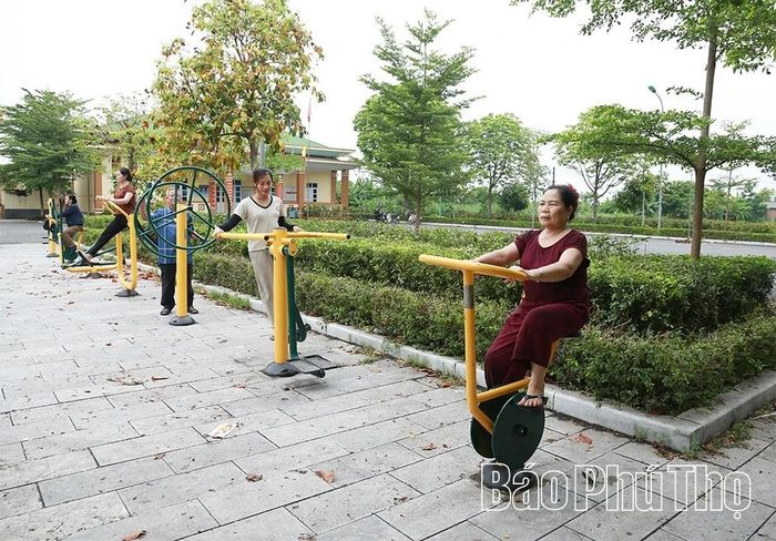 Khu thiết chế văn hóa - thể thao là địa điểm quen thuộc để người dân tham gia rèn luyện thể chất, nâng cao sức khỏe cộng đồng.