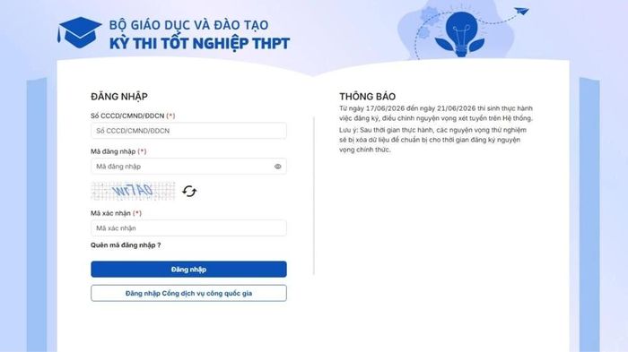 Tra cứu qua hệ thống Bộ GD&amp;ĐT