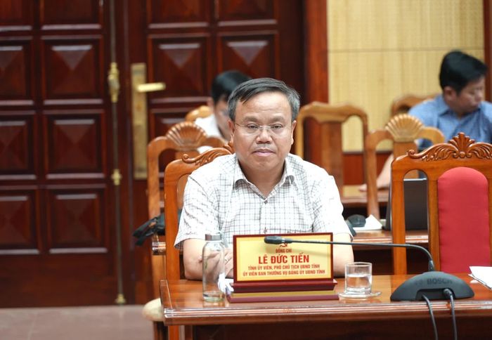 Đồng chí Lê Đức Tiến, Phó Chủ tịch UBND tỉnh tham dự hội nghị - Ảnh: T.Đ