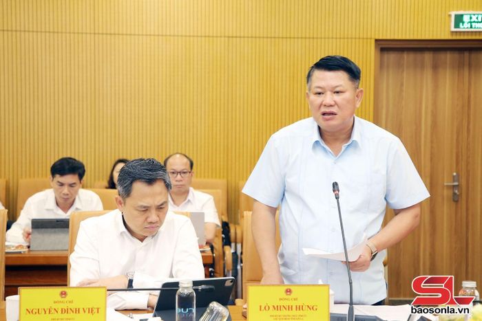 Đồng chí Phó Bí thư Thường trực Tỉnh ủy phát biểu tại cuộc làm việc.