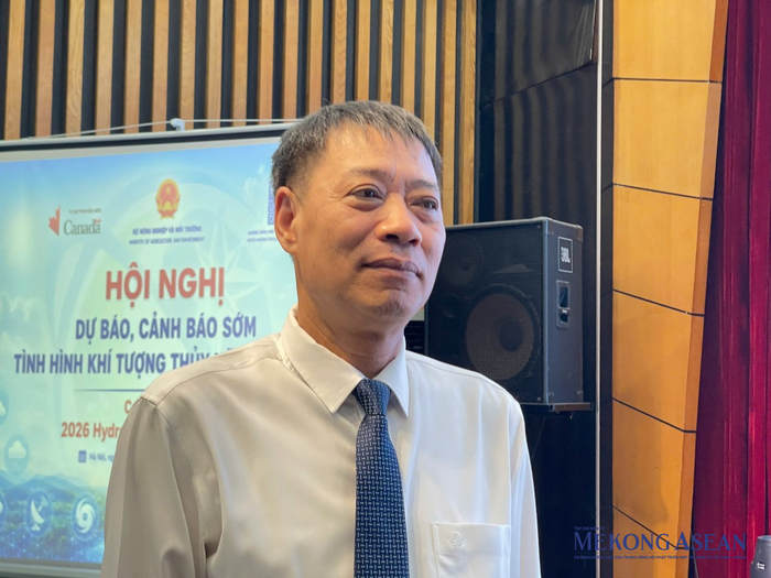 Phó Cục trưởng Cục Khí tượng Thủy văn Hoàng Đức Cường. Ảnh: Thảo Ngân - Mekong ASEAN.