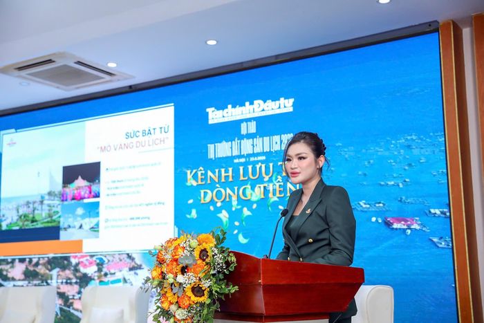 Bà Trần Diễm My, Phó Chủ tịch HĐQT Tập đoàn Five Star Group phát biểu tại hội thảo