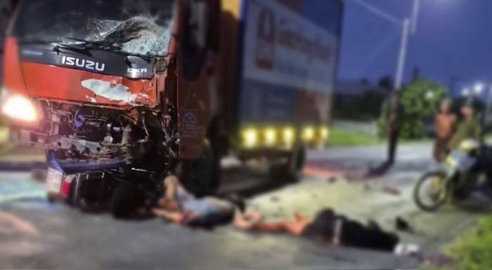 Hiện trường vụ tai nạn khiến 3 thanh thiếu niên tử vong.